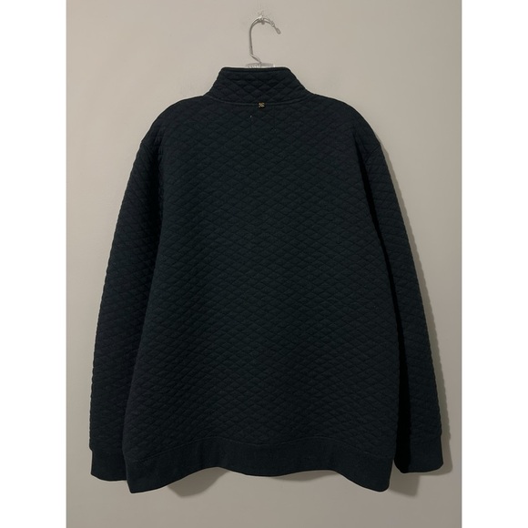 Billy Reid Diamond Quilt Half Zip Sweater Men’s Carbon Blue XXL Pullover - Picture 3 of 16